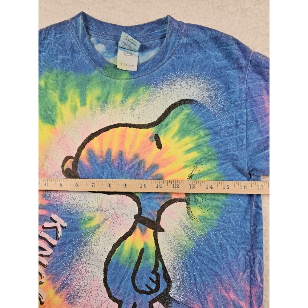 Snoopy Tie‎ Dye T Shirt Womens Small Kings Island Cotton Peanuts Graphic Rainbow - Picture 6 of 7